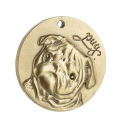 Tags de cachorro personalizadas Pure Copper Pet Dog Identity Identity Brand Dog Tag Bulldog Labrador Teddy